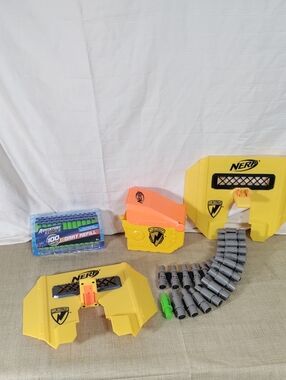 Nerf N-Strike Vulcan EBF-25 Ammo Box w/ Lid + Shield + 1 Belt + 50 Darts